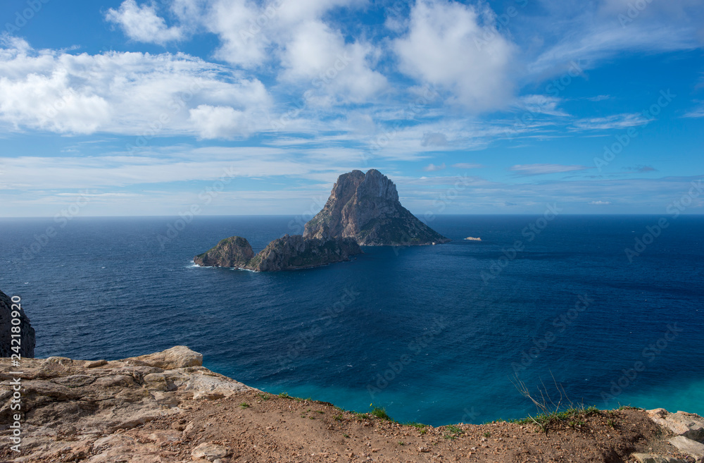 Views from the viewpoint of Es Vedra in Ibiza