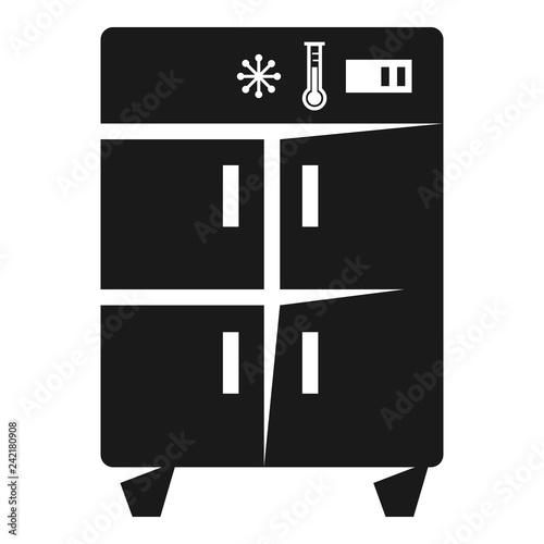 Two compartment refrigerator icon. Simple illustration of two compartment refrigerator vector icon for web design isolated on white background