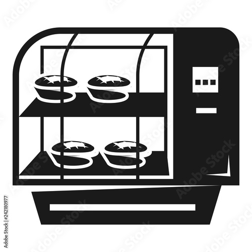 Fridge showcase icon. Simple illustration of fridge showcase vector icon for web design isolated on white background