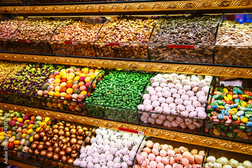Sweets in the Turkish market.