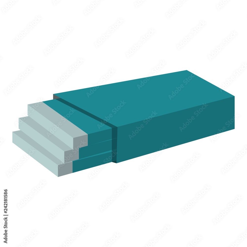 Gum stick pack icon. Cartoon of gum stick pack vector icon for web design isolated on white background Gum stick pack icon. Cartoon of gum stick pack vector icon for web design isolated on white background