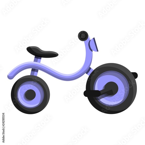 Kid tricycle icon. Cartoon of kid tricycle vector icon for web design isolated on white background