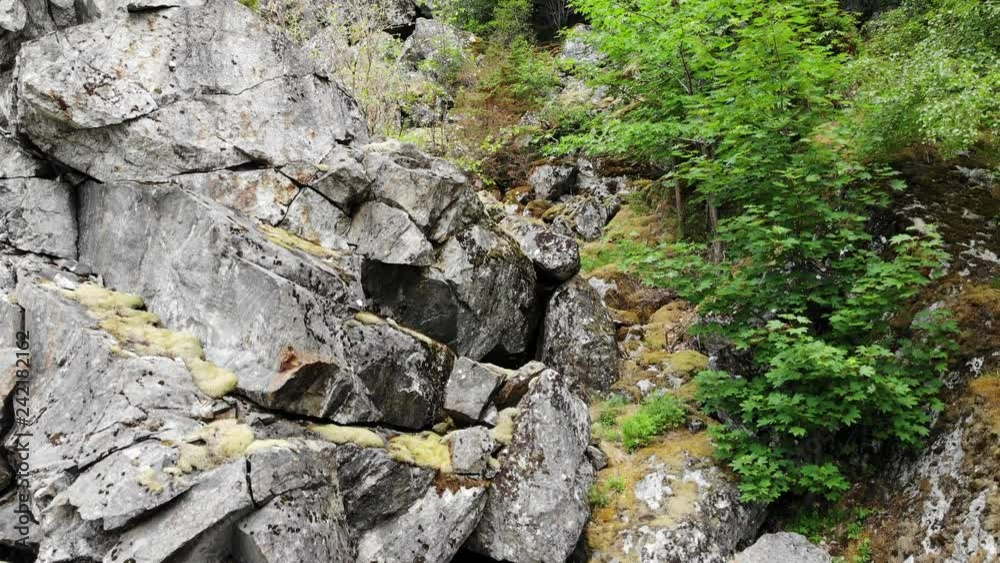 Stone rocks, norwegian mountains, detail view Stone rocks, norwegian mountains, detail view