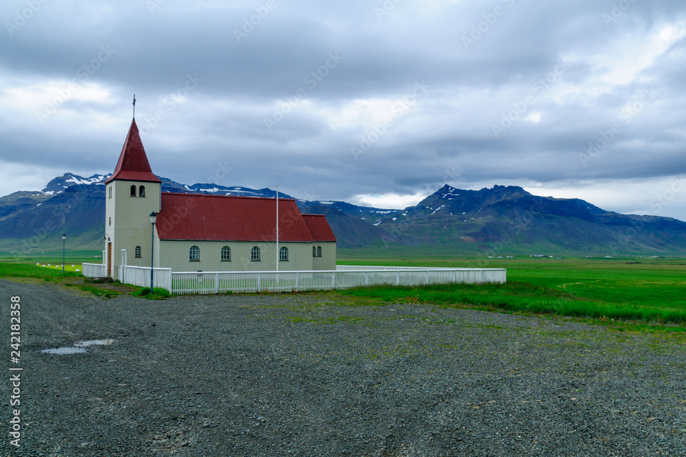 Secluded church in the Snaefellsnes Secluded church in the Snaefellsnes