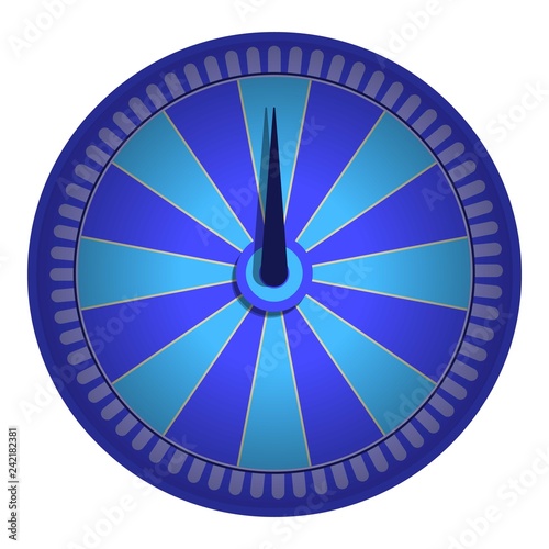 Blue sky wheel fortune icon. Cartoon of blue sky wheel fortune vector icon for web design isolated on white background