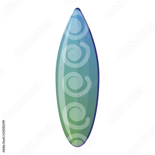 Surfboard icon. Cartoon of surfboard vector icon for web design isolated on white background