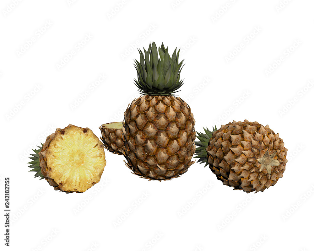 3d render ananas fruit 3d render ananas fruit
