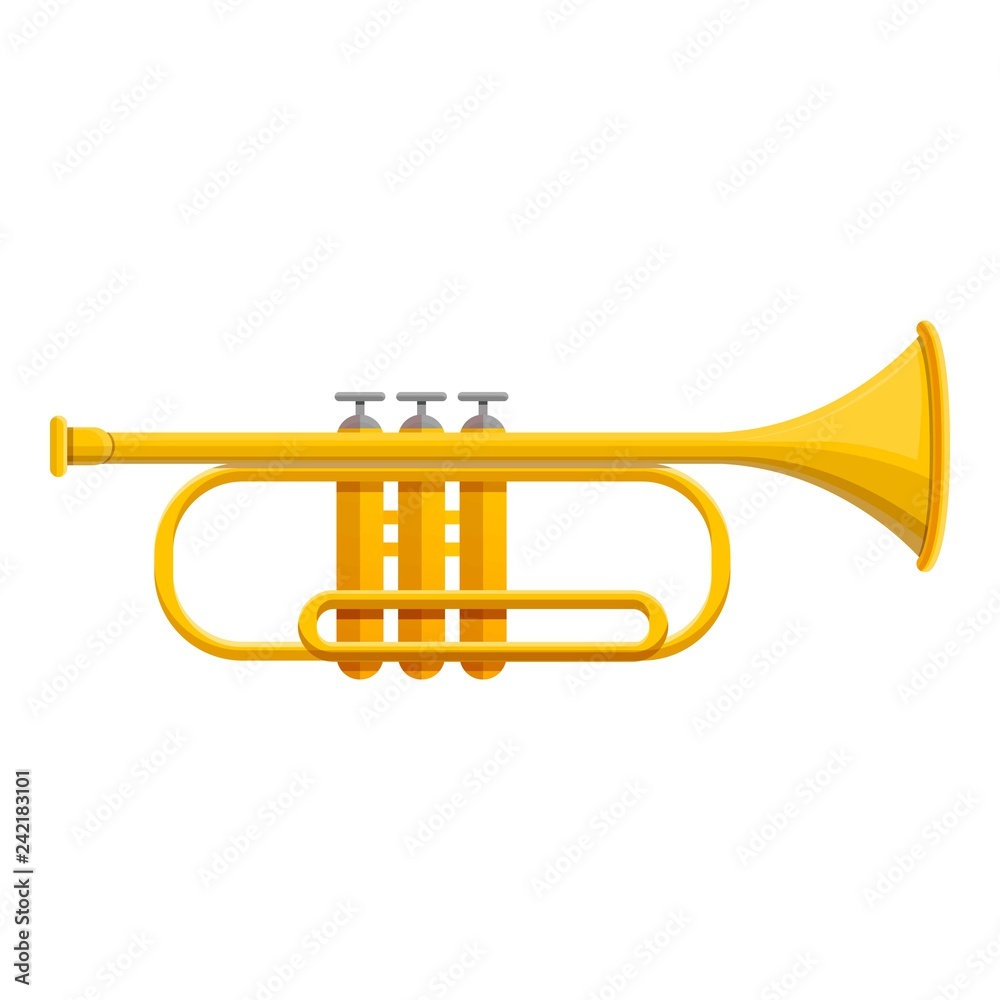 Fototapeta premium Classic trumpet icon. Cartoon of classic trumpet vector icon for web design isolated on white background