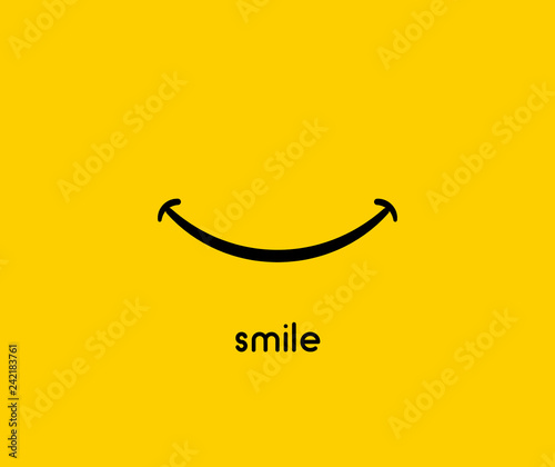 Smile icon vector graphic design symbol or logo photo