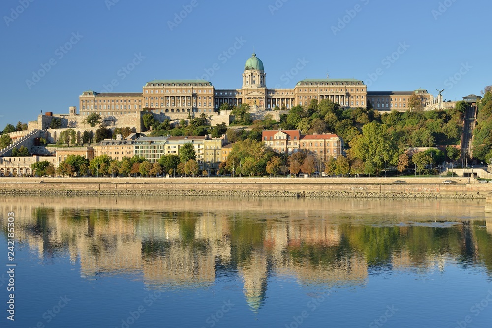 Morning view of Buda castle, Budapest, Hungary, 30 September 2018