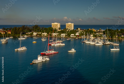 Arriving at Jamaica by Ship. Photo taken from a cruise ship  while arriving at the Jamaican Port of Montego Bay. 