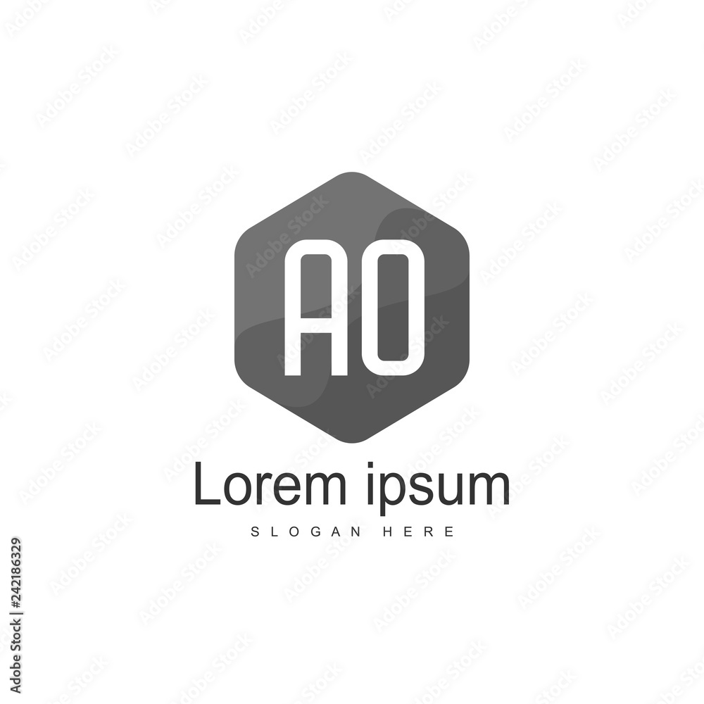 AO Letters Logo Design. Simple and Creative Black Letter Concept Illustration. AO Letters Logo Design. Simple and Creative Black Letter Concept Illustration.