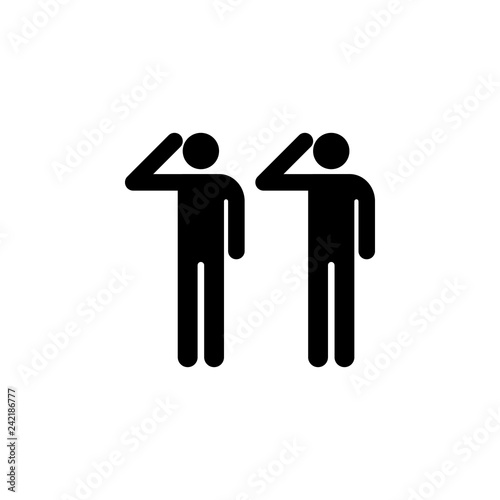 recruits, men, military icon. Can be used for web, logo, mobile app, UI, UX