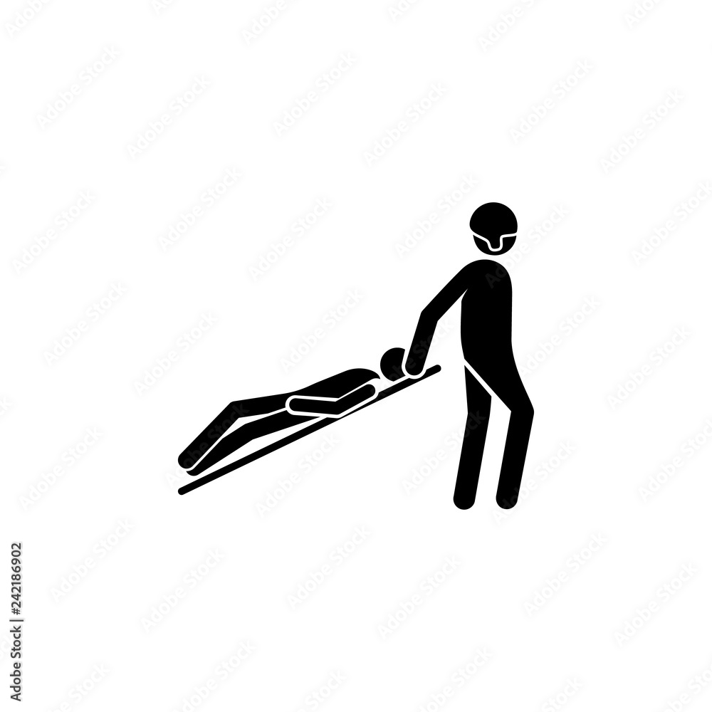 wounded, fall, care, soldier icon. Can be used for web, logo, mobile ...