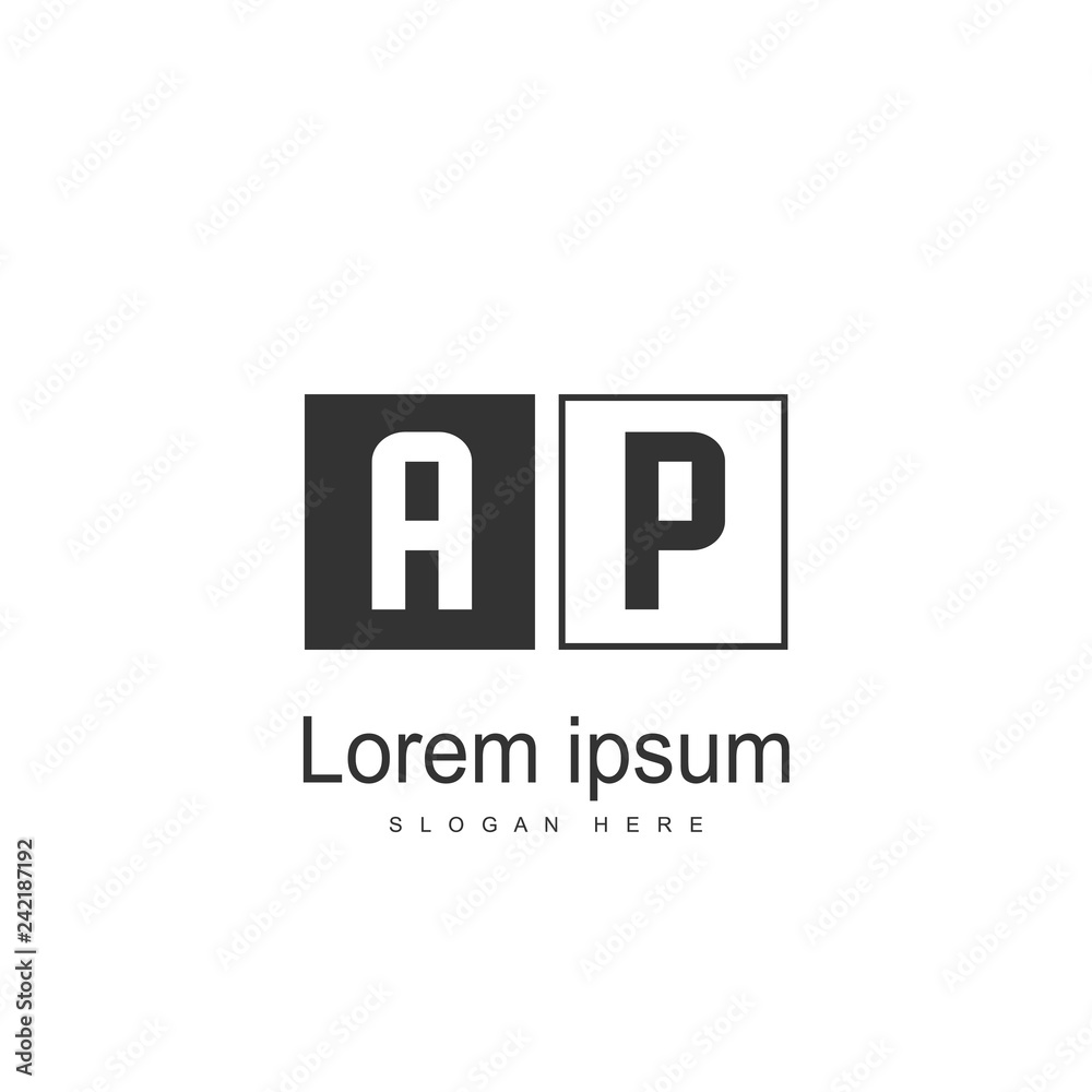 AP Letters Logo Design. Simple and Creative Black Letter Concept Illustration. AP Letters Logo Design. Simple and Creative Black Letter Concept Illustration.