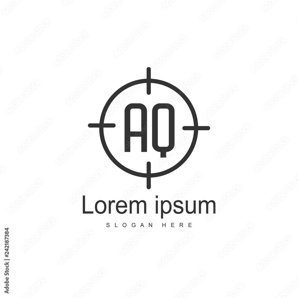 AQ Letters Logo Design. Simple and Creative Black Letter Concept Illustration. AQ Letters Logo Design. Simple and Creative Black Letter Concept Illustration.