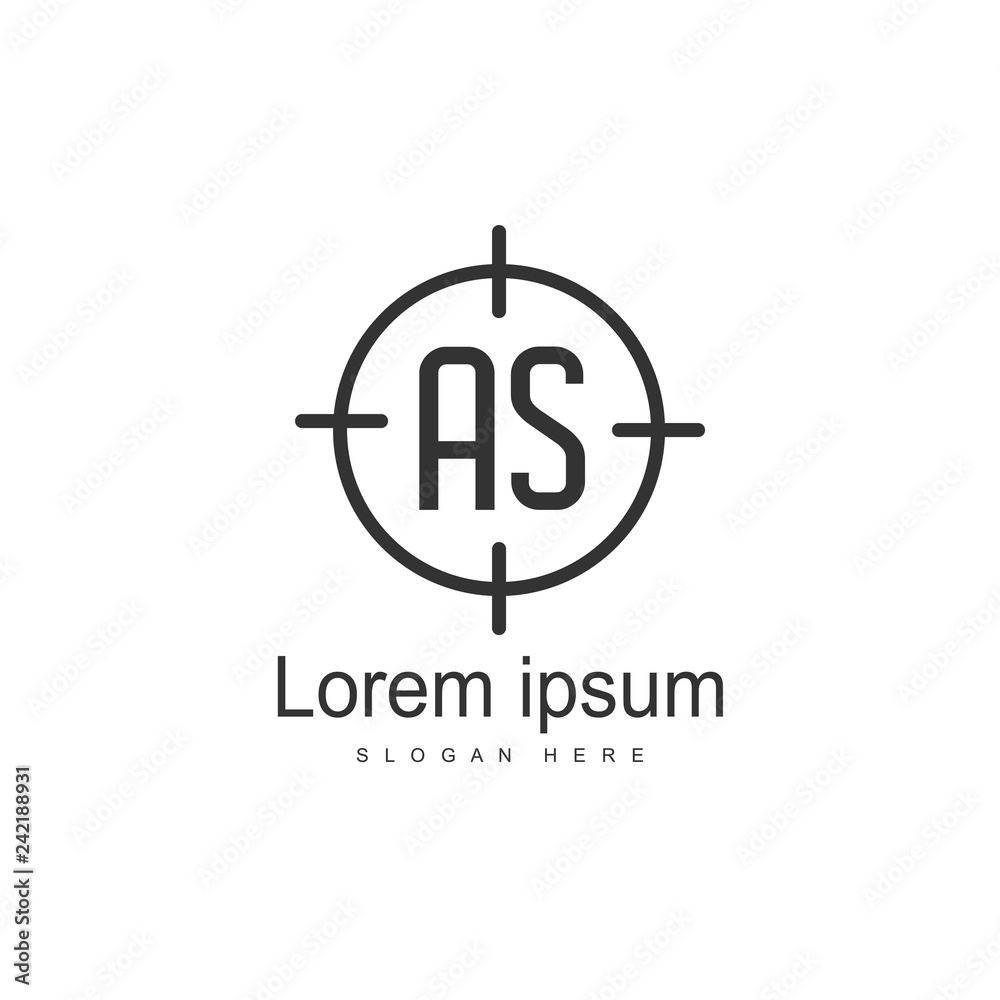 AS Letters Logo Design. Simple and Creative Black Letter Concept Illustration. AS Letters Logo Design. Simple and Creative Black Letter Concept Illustration.