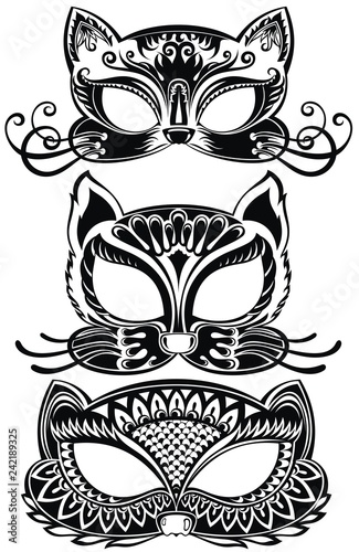 Venetian painted carnival face masks