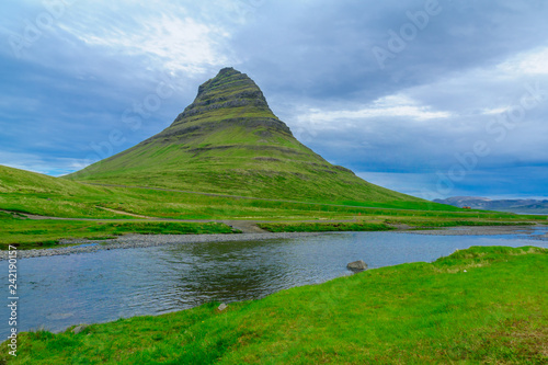 Landscape and the Kirkjufell mountain
