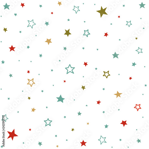 Cute seamless pattern with stars