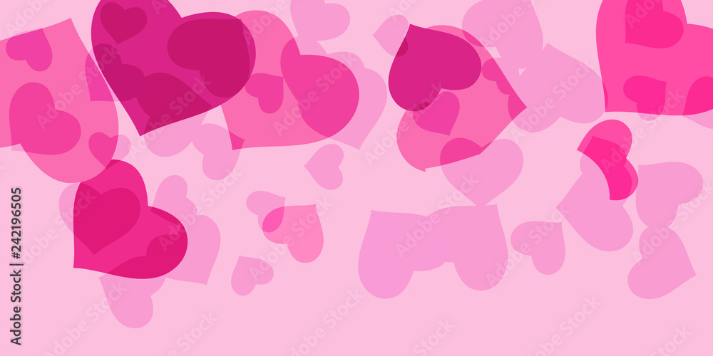 Pink heart confetti