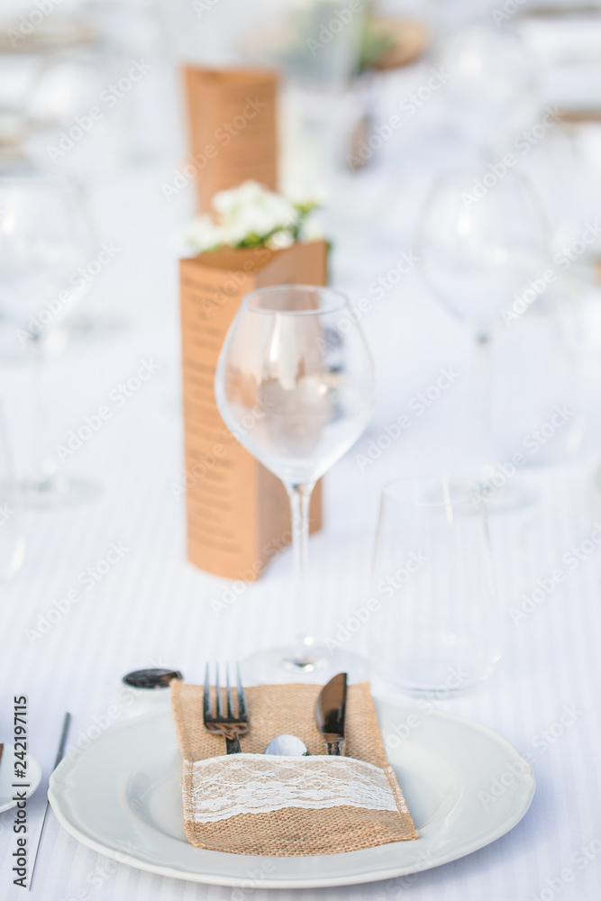 Fototapeta premium Décoration de table de mariage