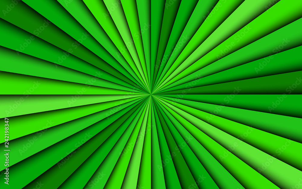 Obraz premium Green abstract background, four shades of green lines, bright pattern, simple vector illustration