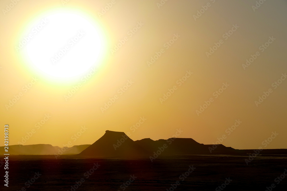 Sonnenuntergang in der Sahara Tunesien