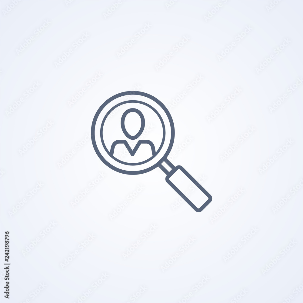 Search for partners, vector best gray line icon Search for partners, vector best gray line icon