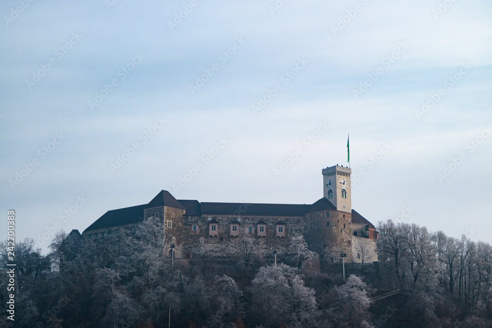 Ljubljana castle in winter