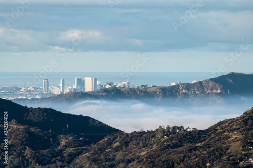 Los Angeles morning view of...