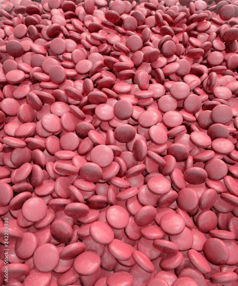 Coated medical tablets, illustration Coated medical tablets, illustration