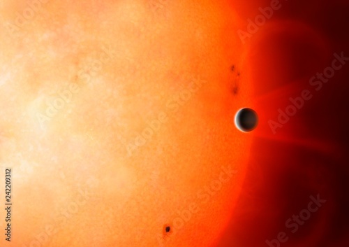 Planet NGTS-4b, illustration photo