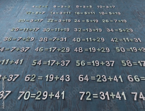 Goldbach's conjecture, illustration