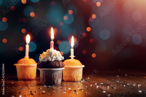 Creative background, cupcak...
