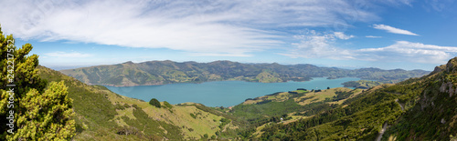 The view over the bays around Akaroa from the Misty Peaks Scenic Reserve, Banks Peninsula, New Zealand © Sheryl