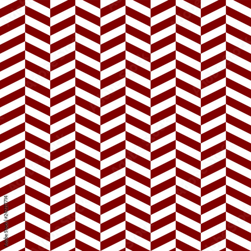 Red Herringbone Chevron Seamless Pattern - Bold red and white herringbone chevron zigzag seamless pattern