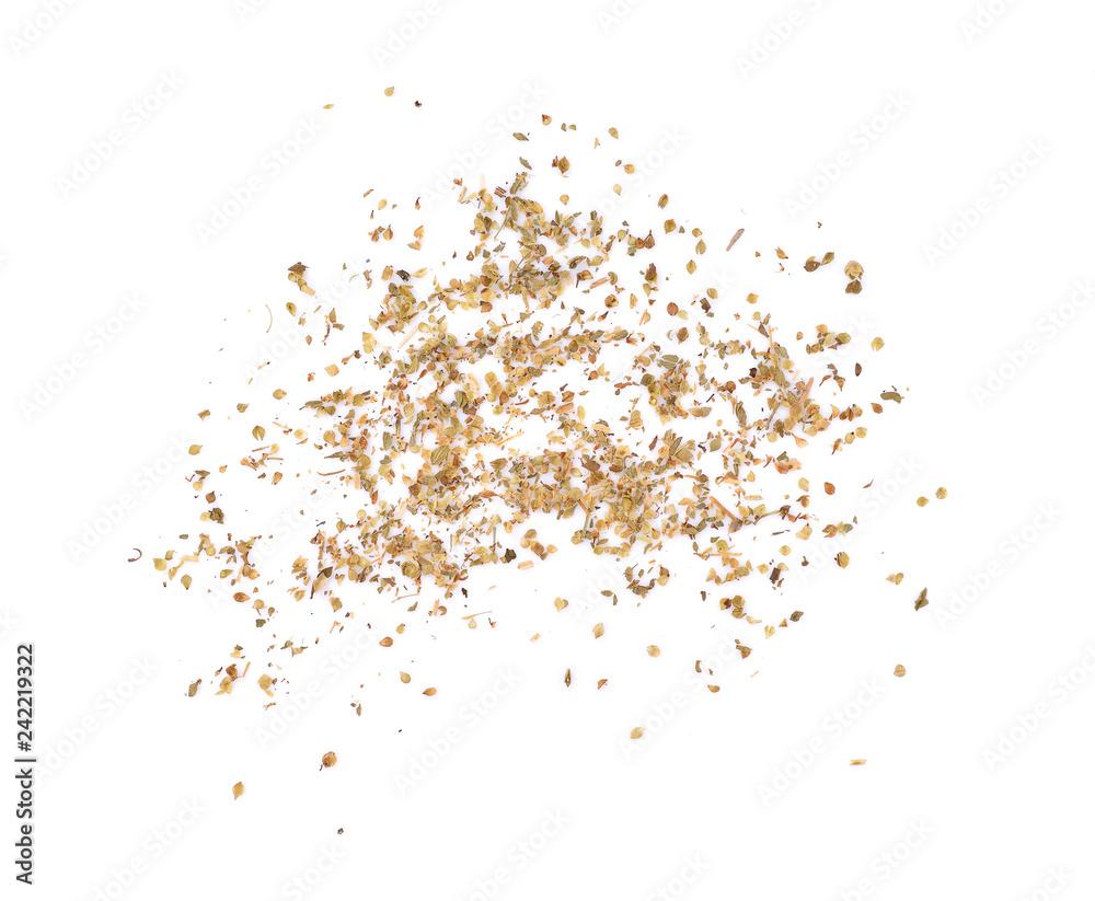 Oregano spice on white background Oregano spice on white background