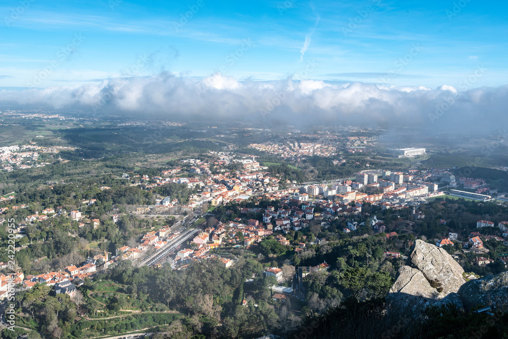Obraz premium View of Sintra from the Moorish Castle in Portugal