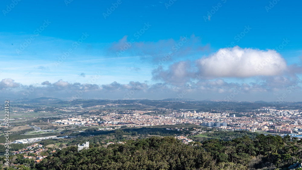 View of Valley from Pena Palace in Sintra View of Valley from Pena Palace in Sintra