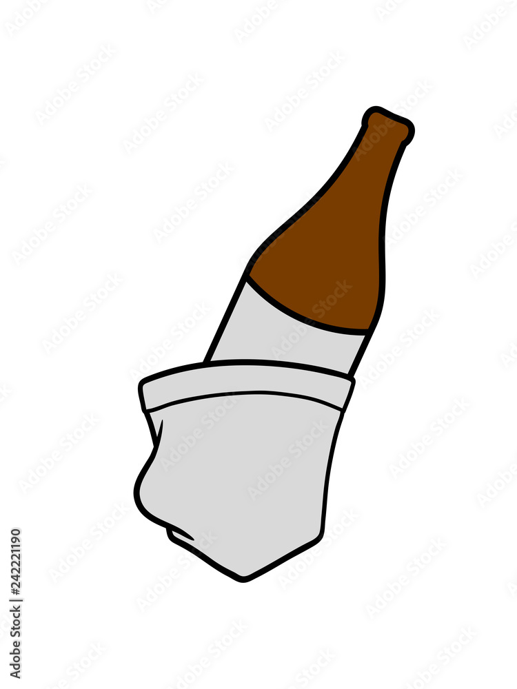 flasche bier alkohol glas trinken party feiern oktoberfest durst tasche  brusttasche hemd comic cartoon lustig clipart design Stock Illustration |  Adobe Stock