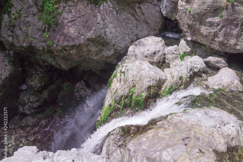 Mountain river flowing through the Mitarai ravine Nara.