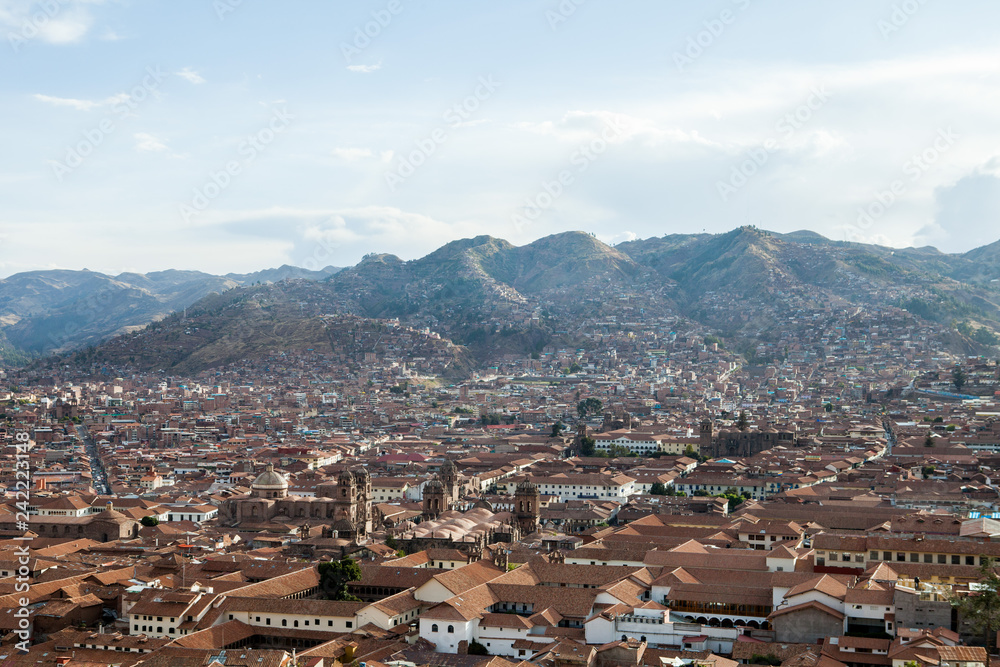 Cusco City from the mountains 