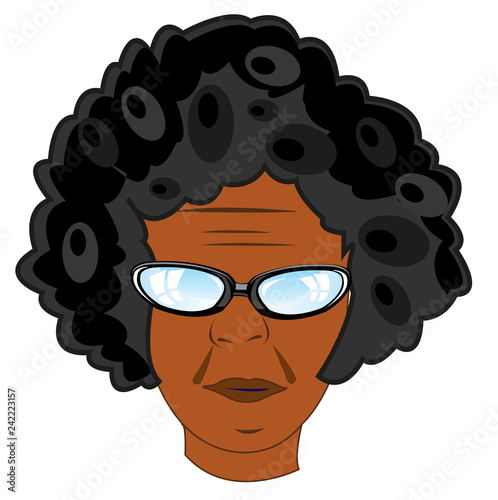 Person curly men to bespectacled african appearance