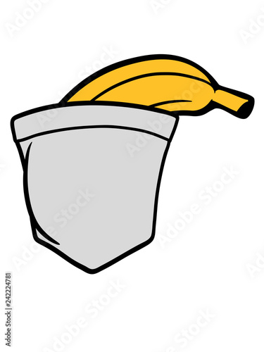banane obst lustig gesund essen hunger lecker tasche brusttasche hemd comic cartoon lustig clipart design