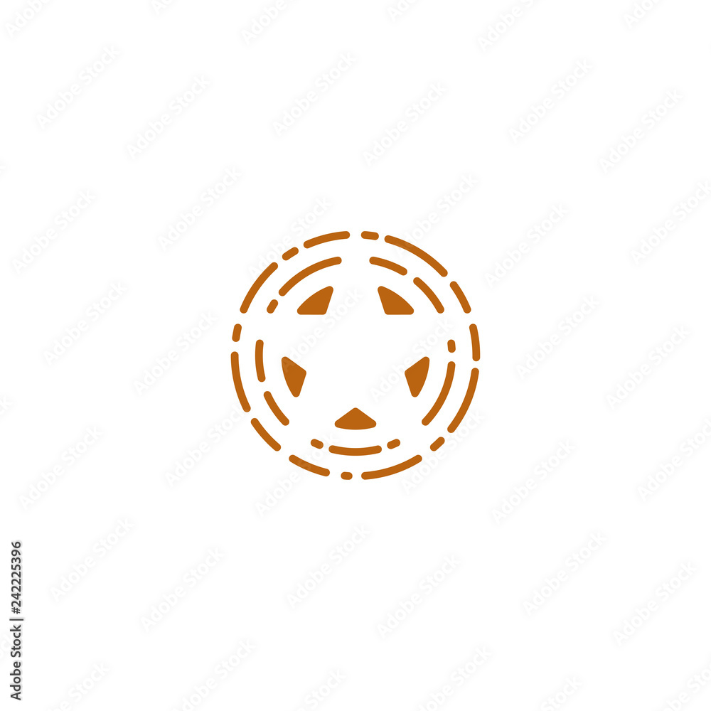 geometric star logo design icon vector