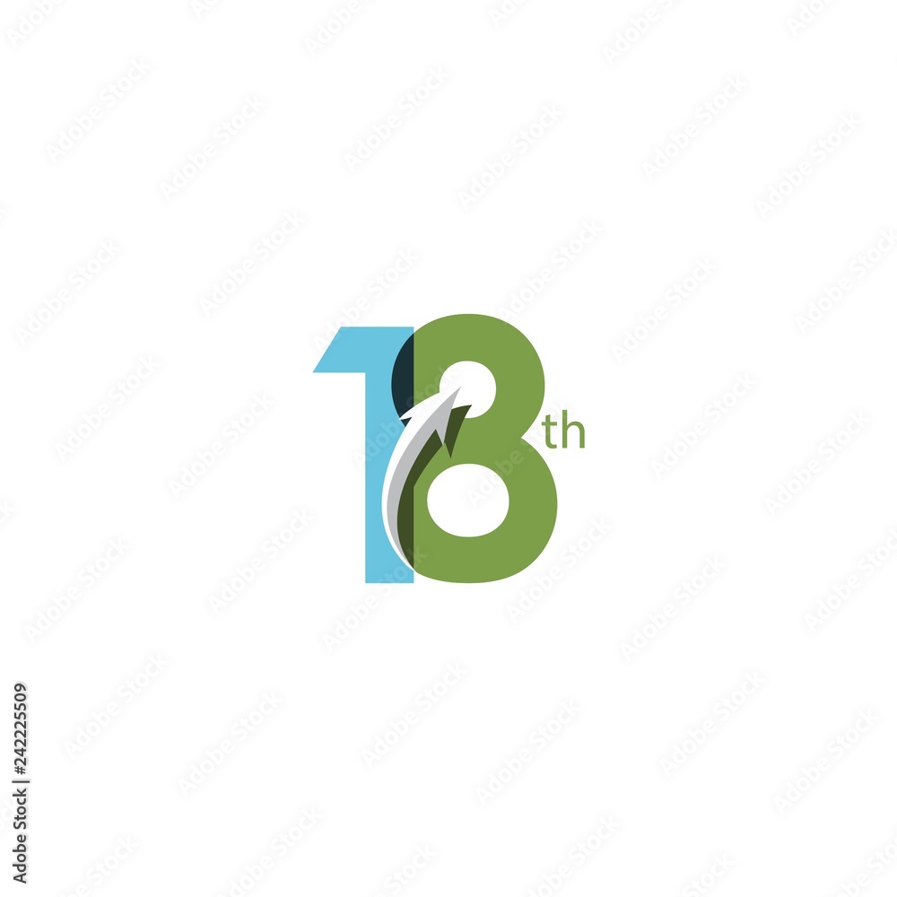 18 Year Anniversary Vector Template Design Illustration 18 Year Anniversary Vector Template Design Illustration