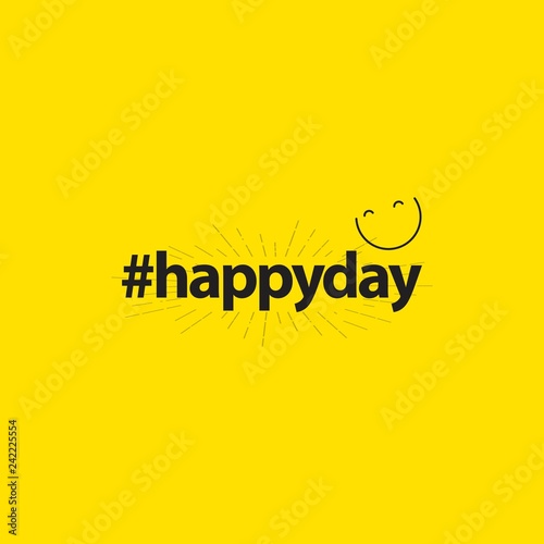 Happy Day Vector Template Design Illustration