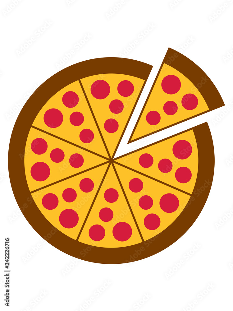 abschneiden lecker salami pizza hunger fast food essen diät ungesund