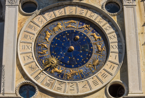 Astrology clock at San Marco square in venice